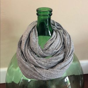 Marine Layer Infinity Scarf - grey & white stripe